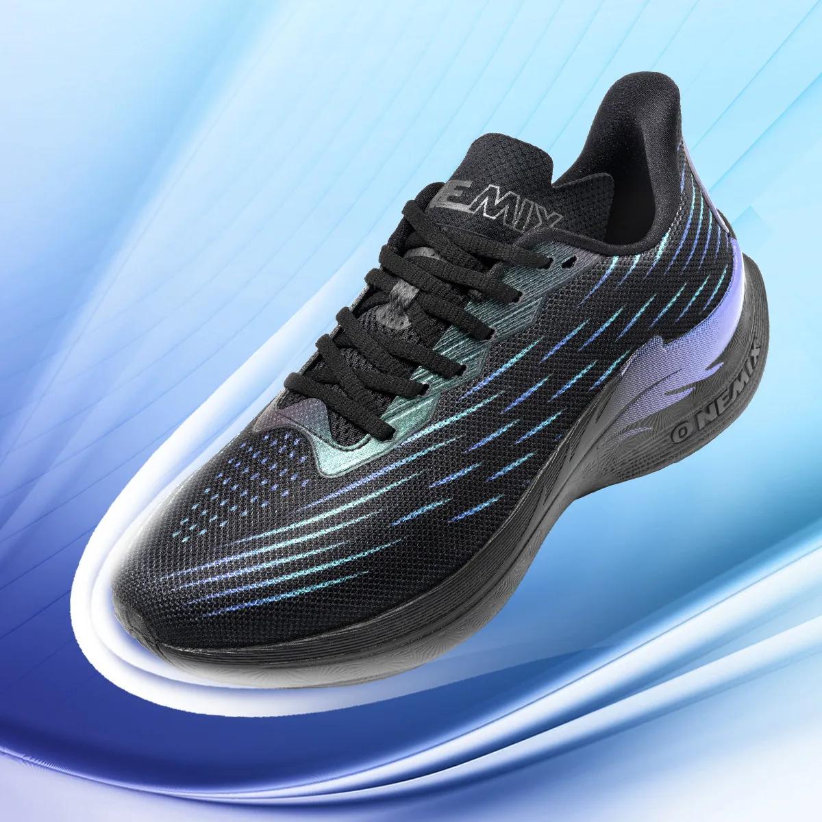 Chaussures de jogging ONEMIX homme - Baskets course blanches lacets coton respirantes