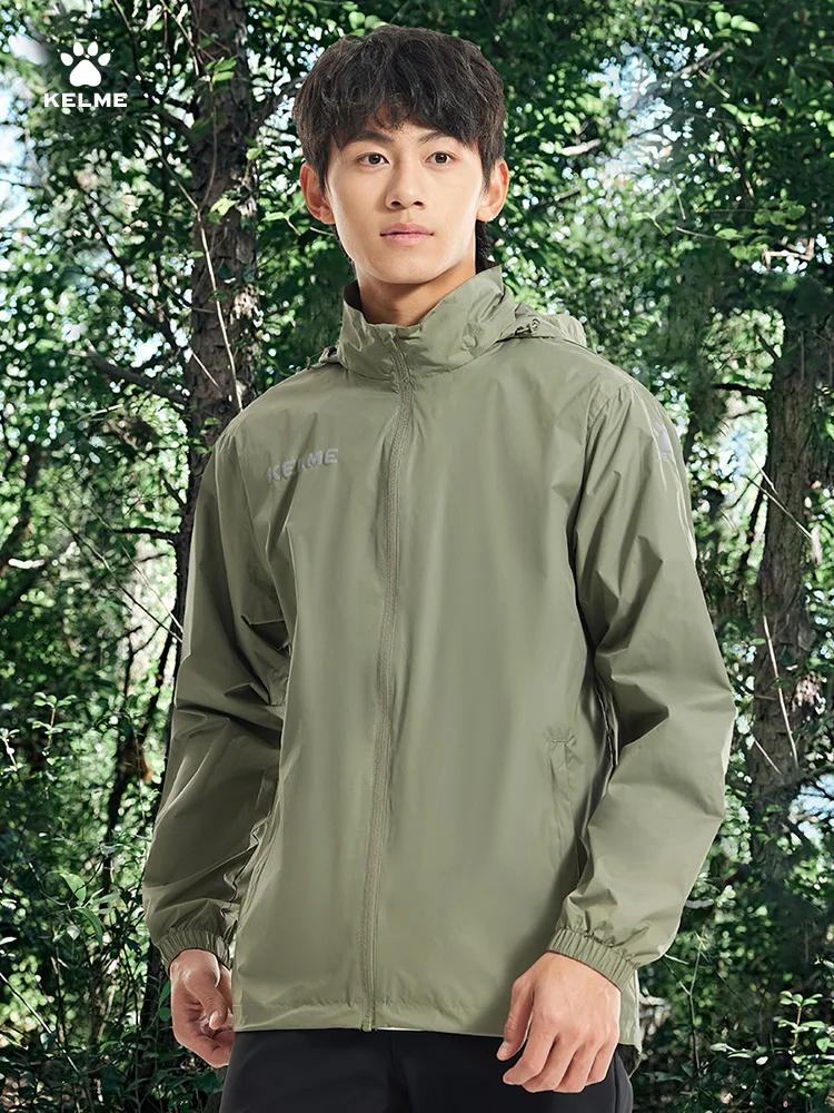 Veste coupe-vent homme imperméable pour football et running - Entraînement extérieur toutes saisons