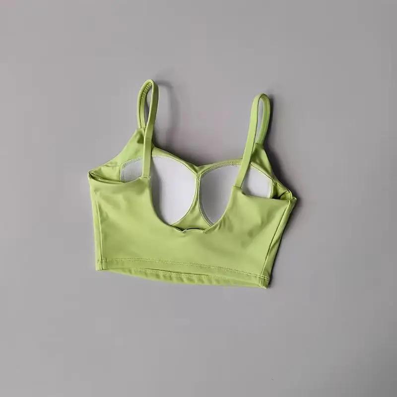 Haut soutien-gorge sport pour femmes push up - Gilet fitness course yoga sous-vêtements respirants