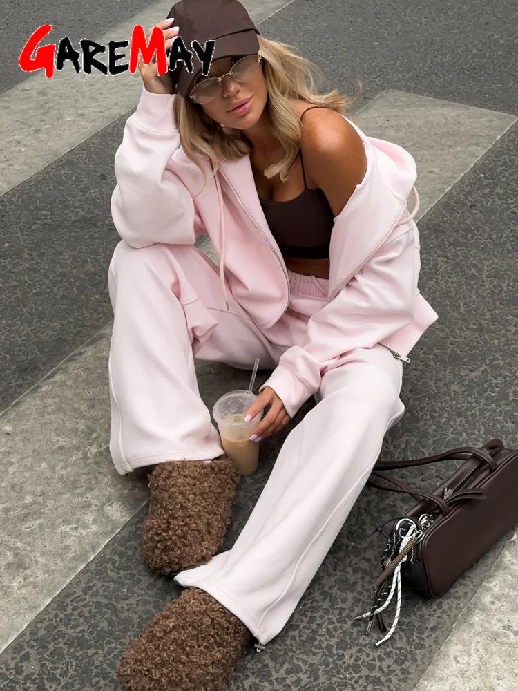 Magnifiques ensembles de survêtements pour femmes avec fermeture éclair et capuche