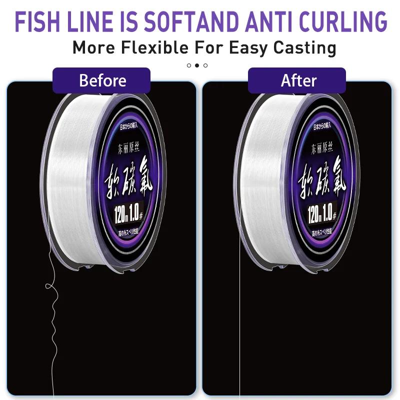 ZUKIBO Toray-Ligne de pêche monofilament durable en nylon violet