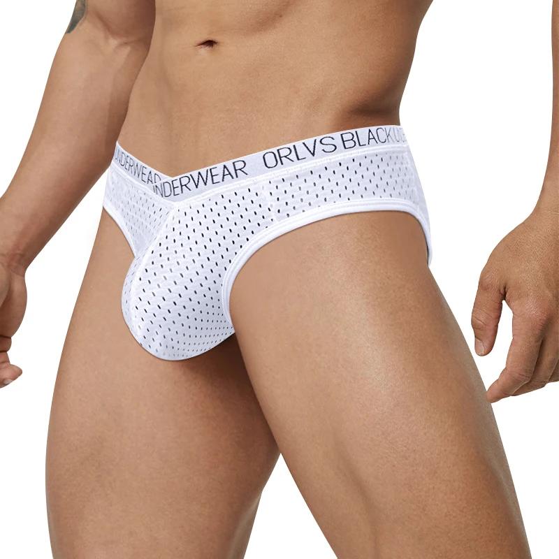 Sous-vêtements sexy en maille pour hommes, slips, poudres genci, culottes Sissy, tongs pour hommes, caleçons, zones de glissement, sous-vêtements masculins