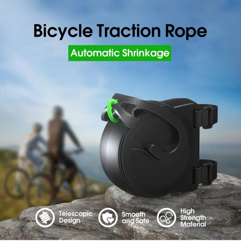 Cordon de remorquage pour vélo, corde de traction pour remorque de vélo, corde de traction en nylon, outil parent-enfant pour l'extérieur, équipement de sécurité pour le cyclisme