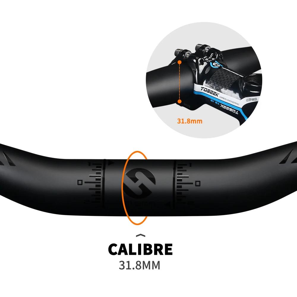 TOSEEK – guidon de vtt en carbone noir mat pour accessoires de vélo de montagne
