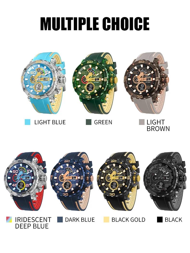 Montres militaires hommes montre 2025 nouveau 50M étanche montre-bracelet chronomètre alarme lumière LED