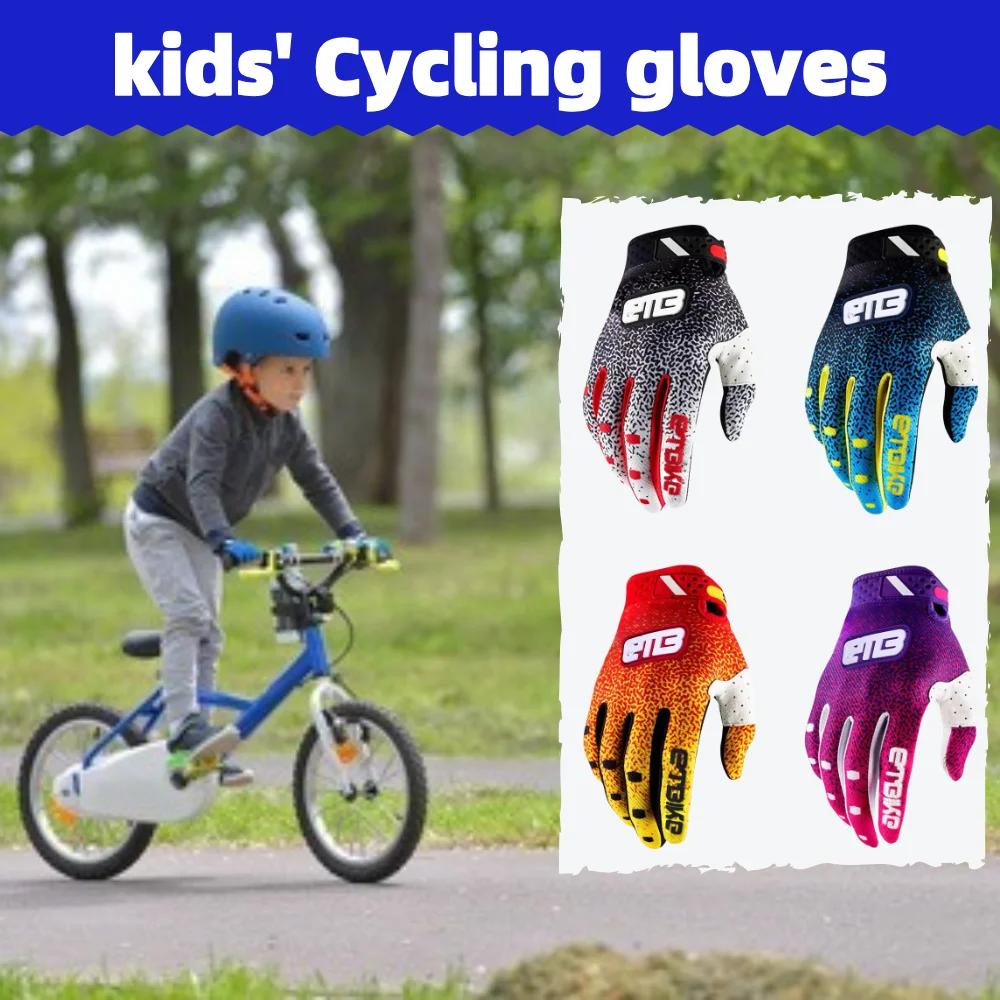 Gants de vélo pour enfants ETBIKE, adaptés aux enfants de 4 à 10 ans, idéaux pour les trottinettes et l'apprentissage des enfants.