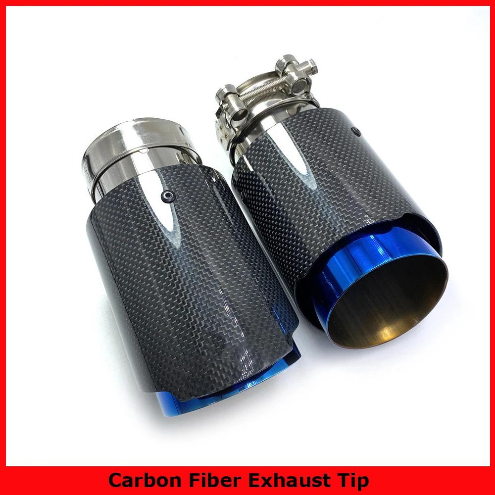 Embout de silencieux droit en acier inoxydable bleu brillant pour BMW F30