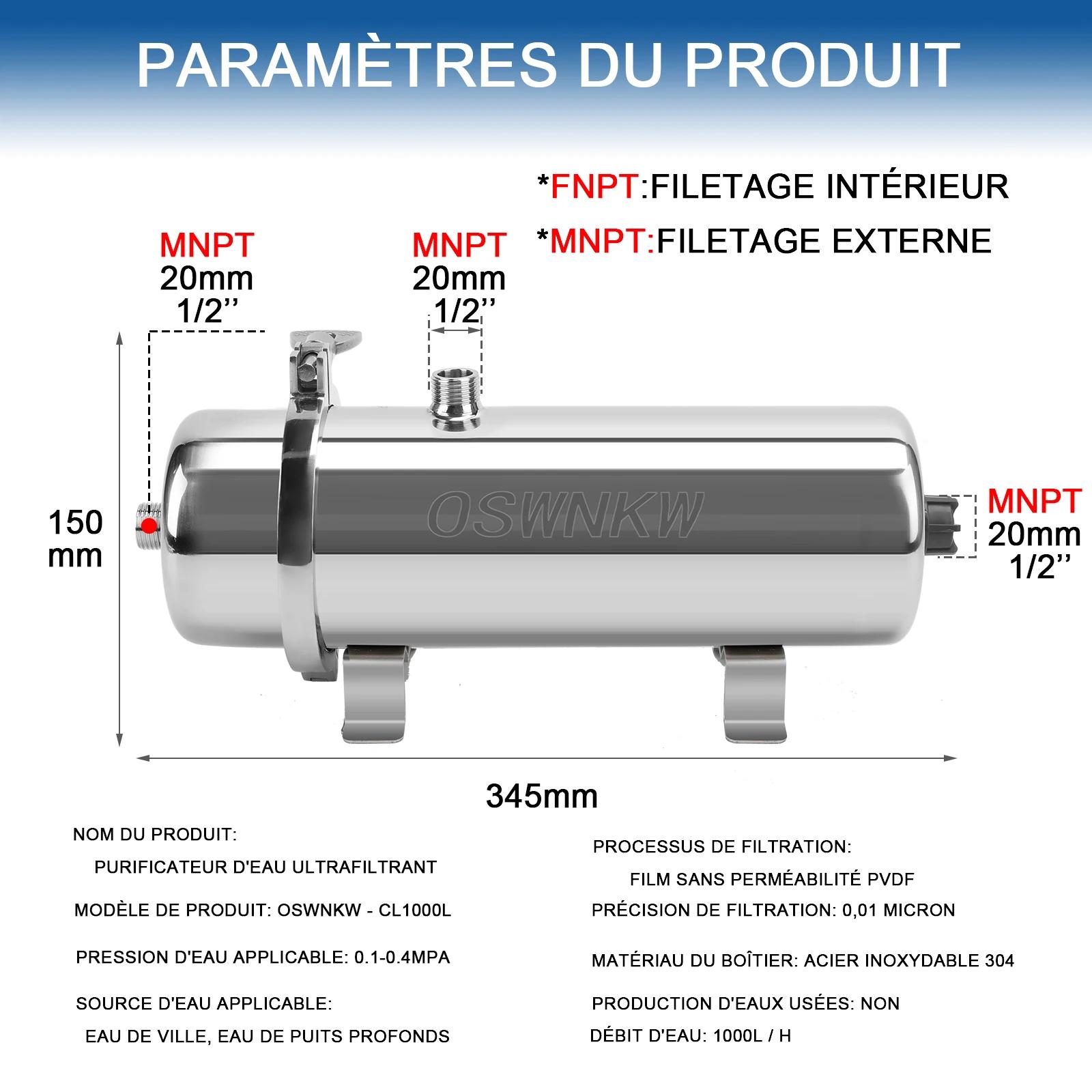 Purificateur d'eau pour toute la maison