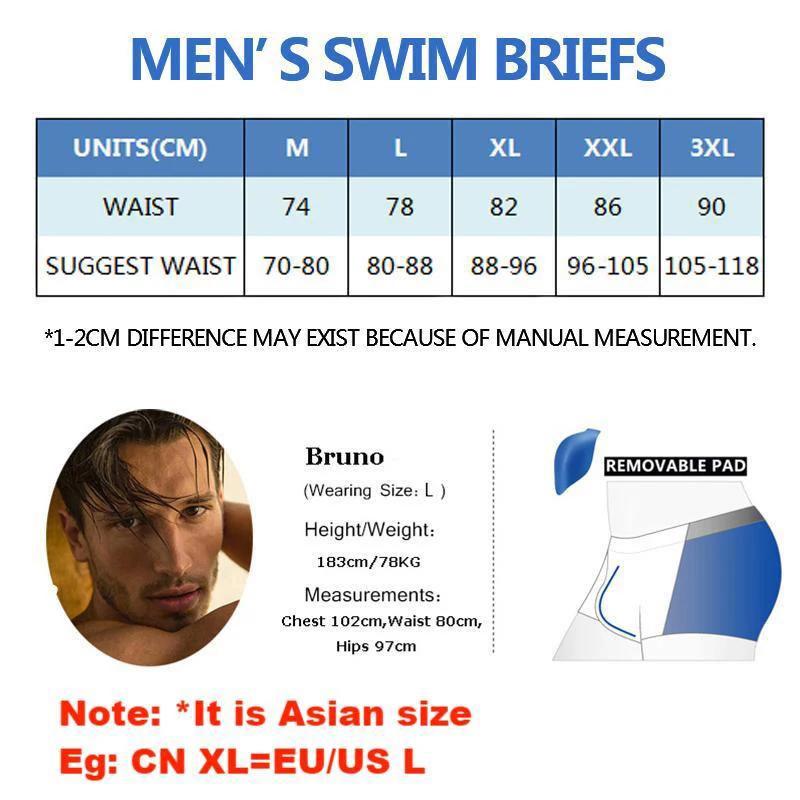 Short de bain homme Datifer 2026 - Imprimé sexy avec coussinets amovibles pour le surf