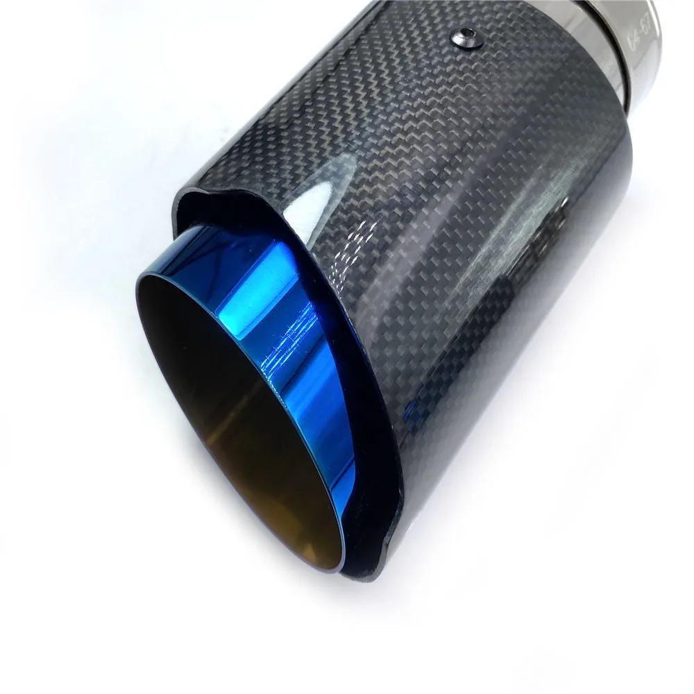 Embout de silencieux droit en acier inoxydable bleu brillant pour BMW F30