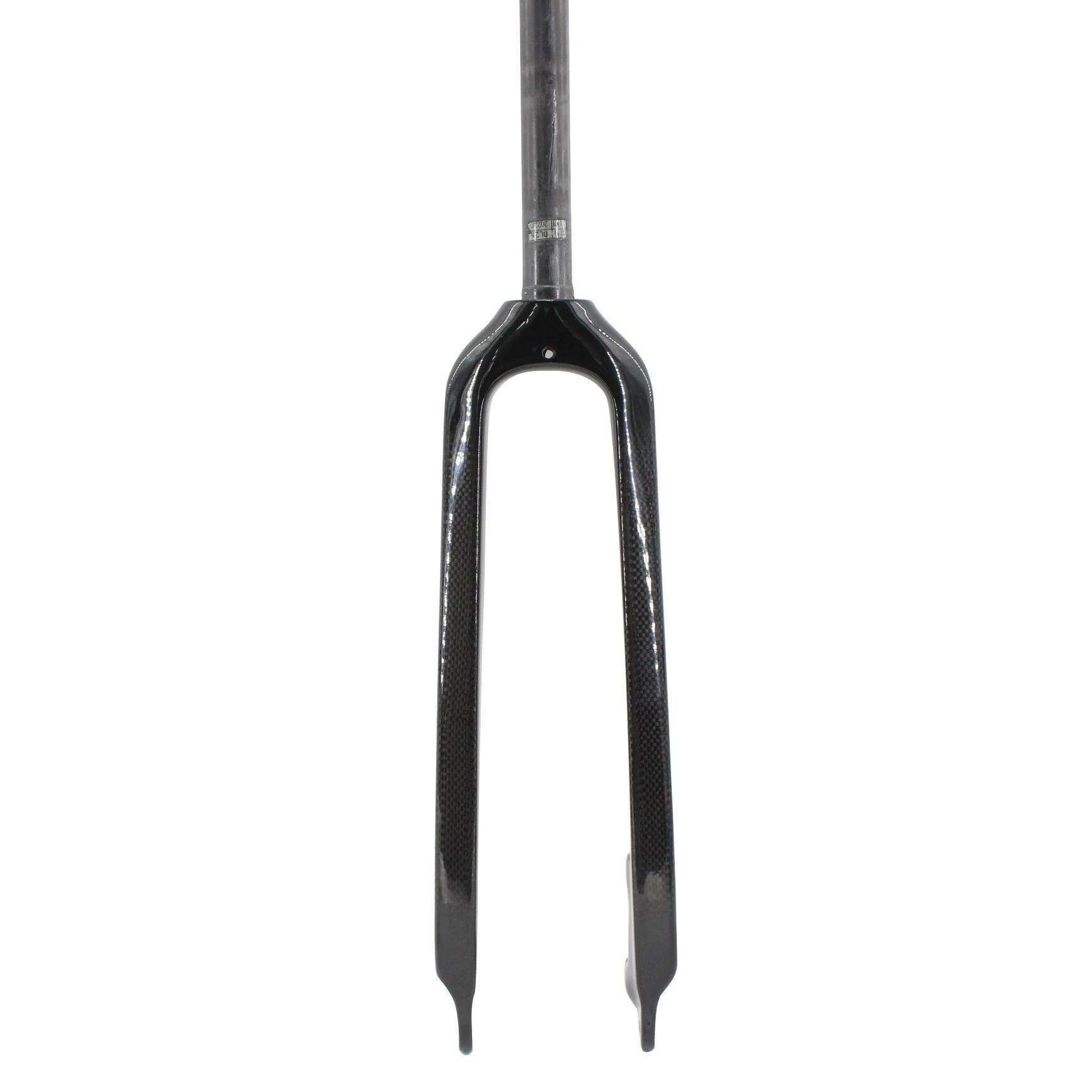 Date 26/27.5/29 "pouces VTT 3K pleine Fiber de carbone vélo fourche avant frein à disque fourche en carbone dur vtt 26er-29er pièces