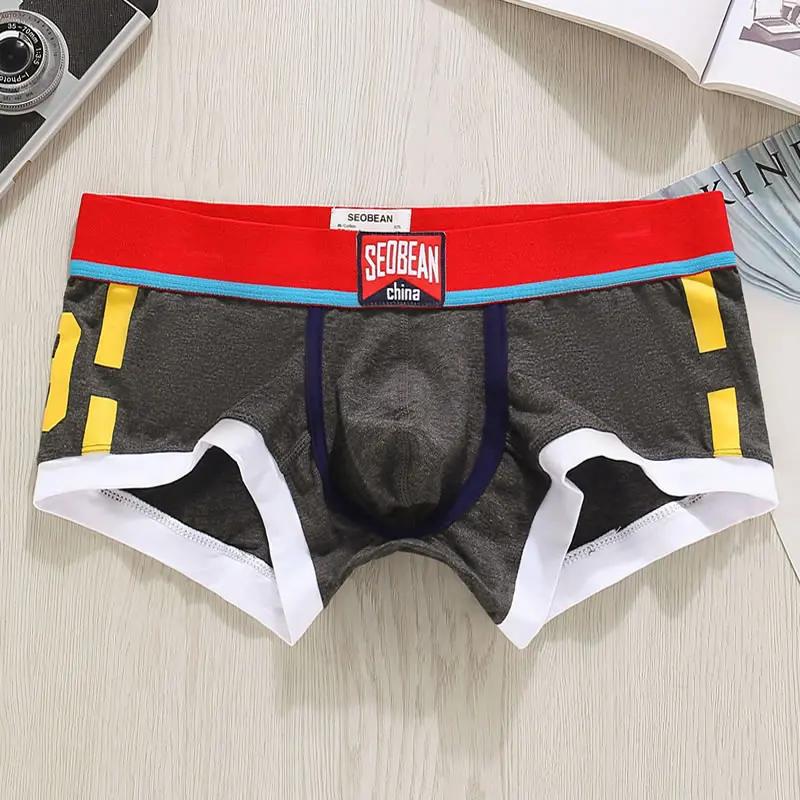 Sous-vêtements pour hommes Shorts boxeurs hommes sous-vêtements Sexy hommes coton Calzoncillos Hombre jeunesse Ropa intérieur Hombre Boxershorts taille basse