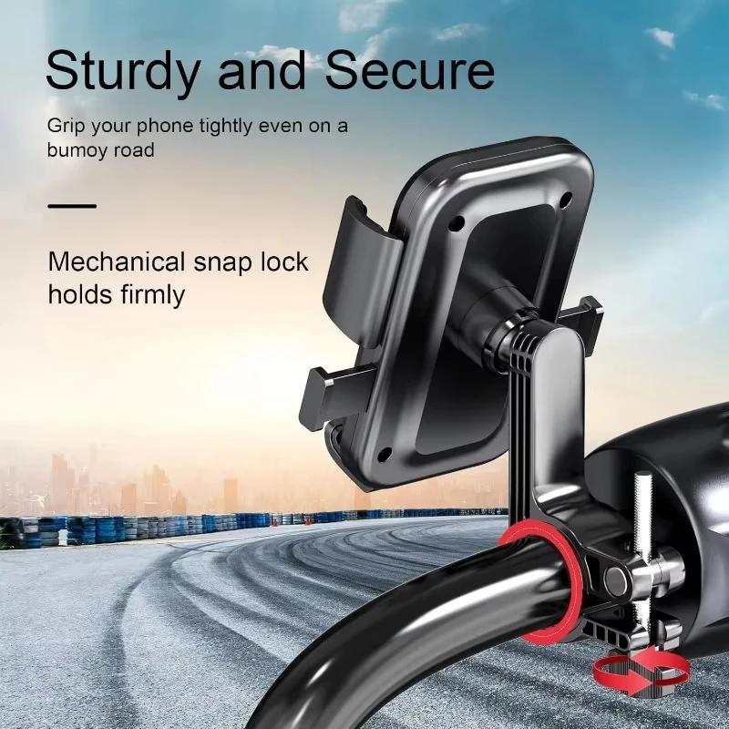 Support de téléphone de vélo moto verrouillage rapide rotatif