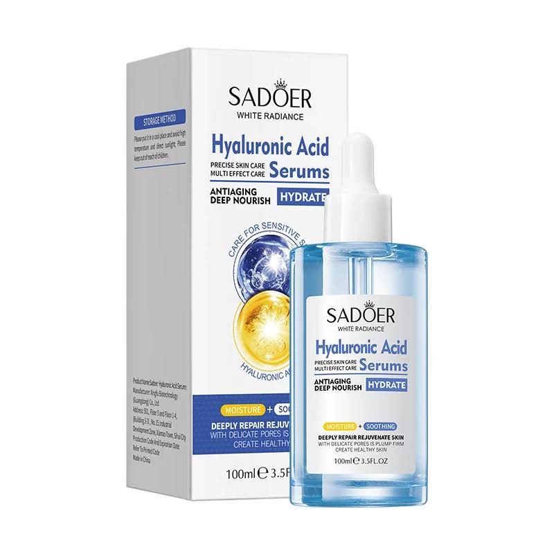 100ml SADOER acide hyaluronique sérum pour le visage raffermissant hydratant Essence soin de la peau