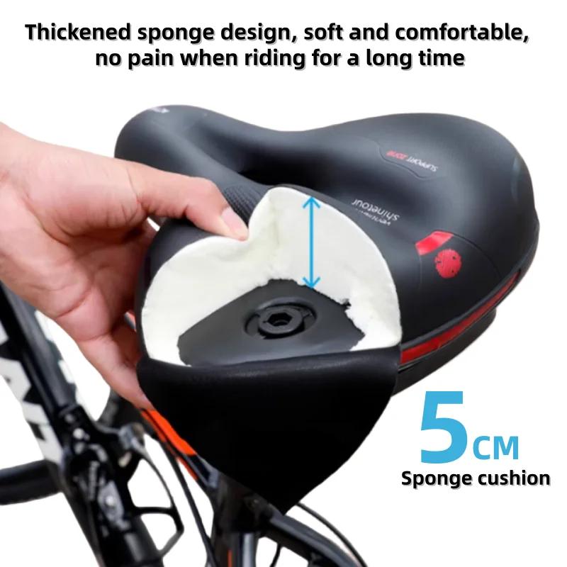 Coussin de vélo confortable pour les femmes et les hommes double absorption des chocs mousse à mémoire sphérique