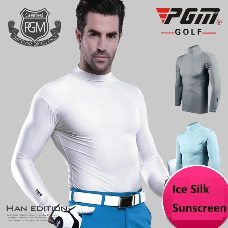 Chemise golf homme PGM soie glacée - T-shirt manches longues anti-UV vêtement rafraîchissant sport