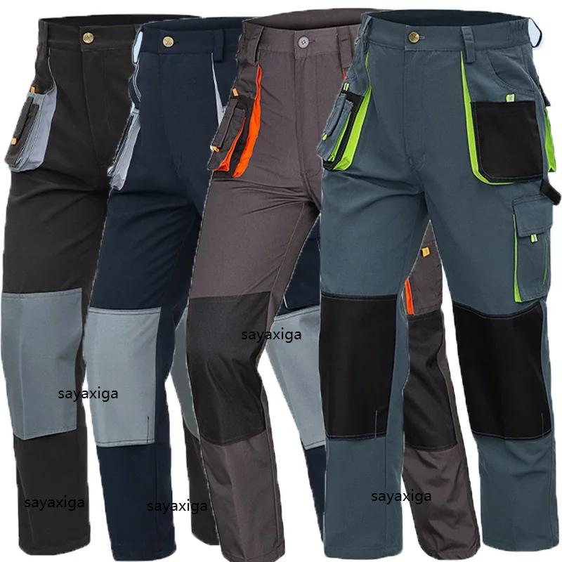 Vêtements de travail pour hommes, combinaison de Protection du travail de Construction avec plusieurs poches, uniforme de travail Durable résistant à l'usure, pantalon Cargo pour hommes