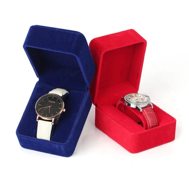 Boîte de montre en velours à coins ronds pour montre connectée