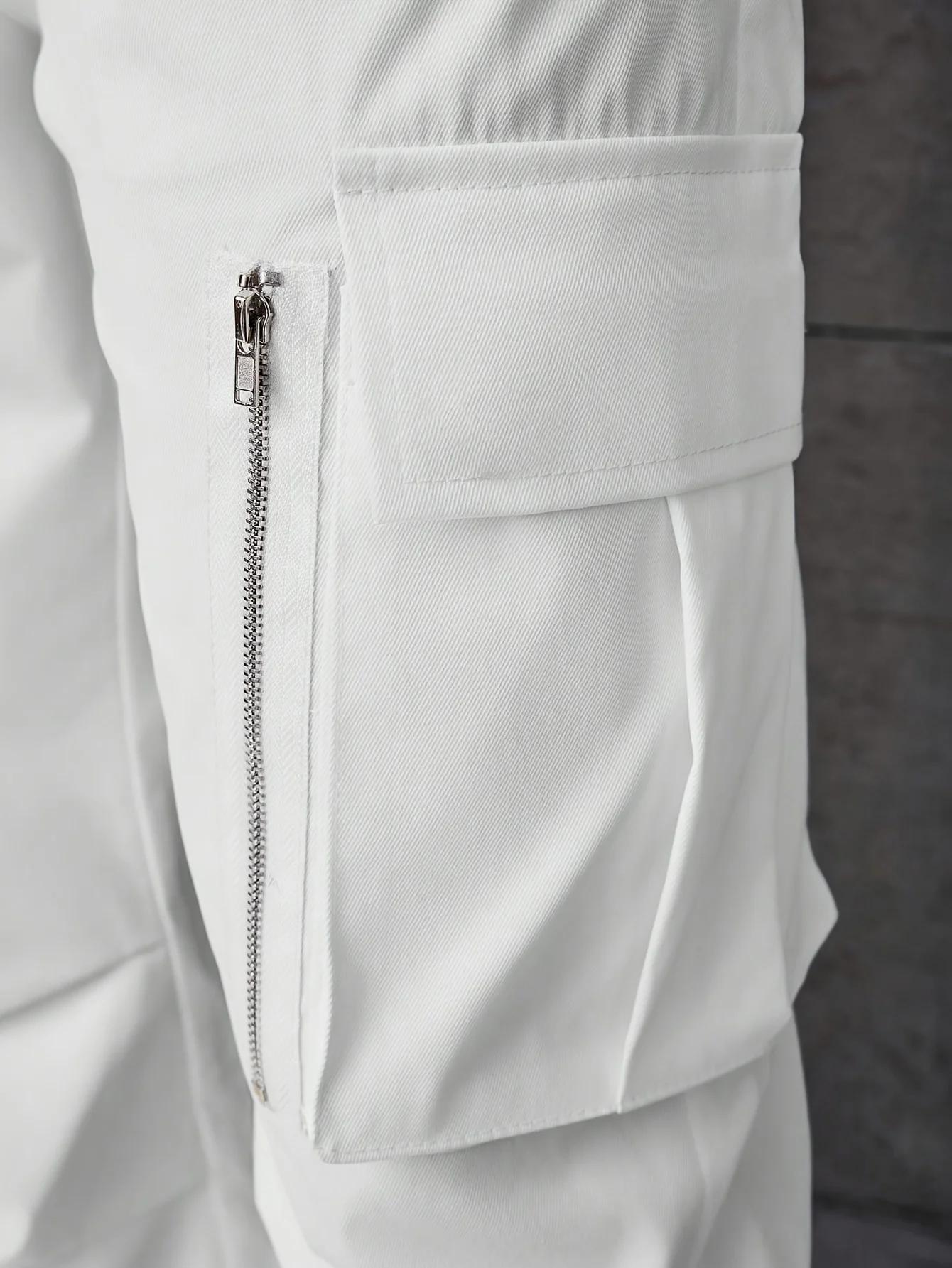 Pantalons de travail grande taille pour hommes avec poches latérales à rabat