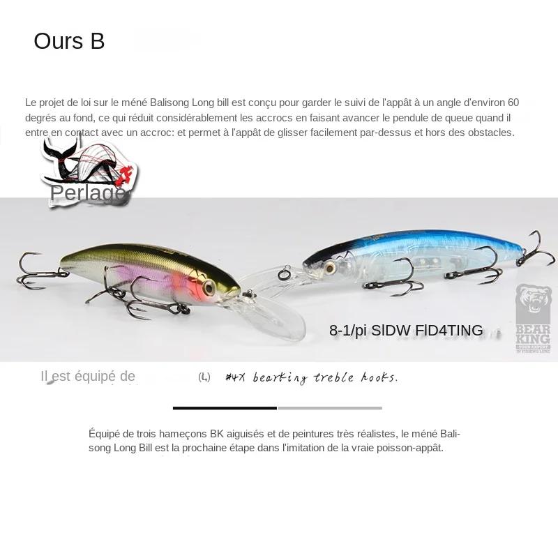 Bearking 130mm 28.6g qualité professionnelle leurres de pêche appât dur plongée 2.5-3m