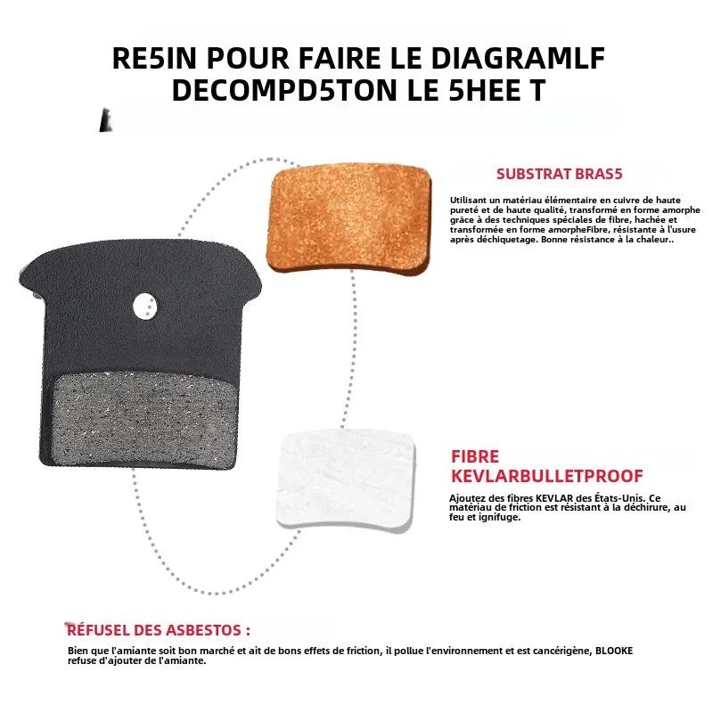 Plaquettes de frein à disque de vélo vtt J02A résine Ice Tech