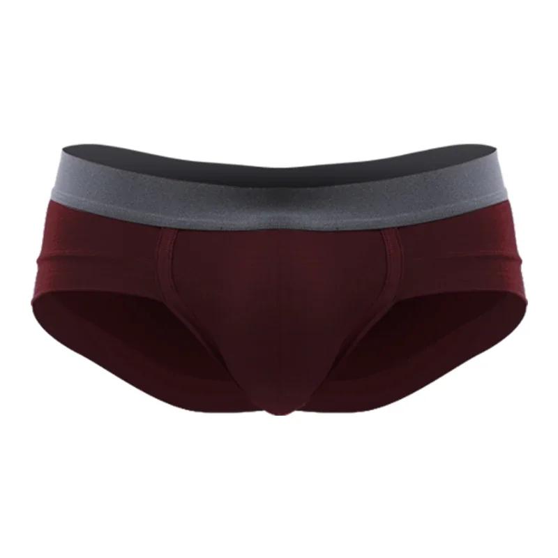 Slips blancs à taille basse pour hommes avec poche en U, sous-vêtements d'été respirants pour jeunes hommes