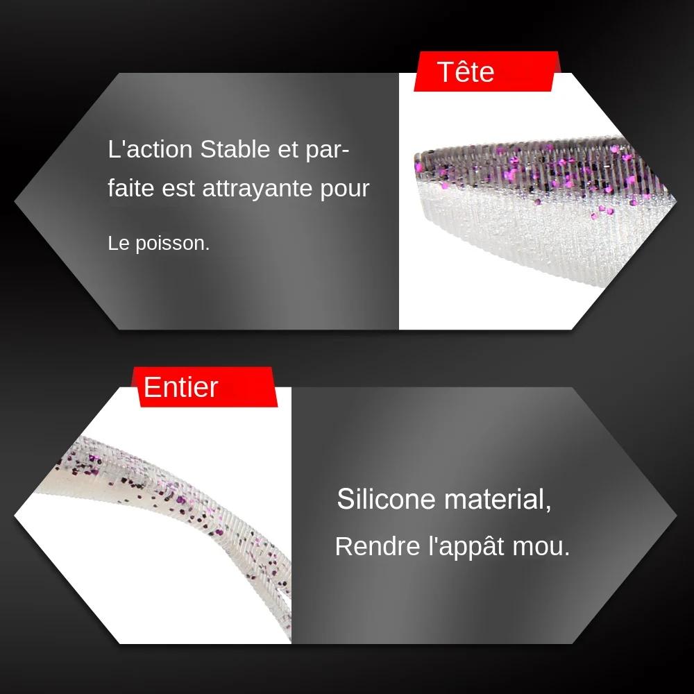 Spinpoler 2 "3" 4 "Seigneurs de pêche souples Jerk Minnow Shad Drop Shot appât souple Swimbait queue fendue pour bar tru