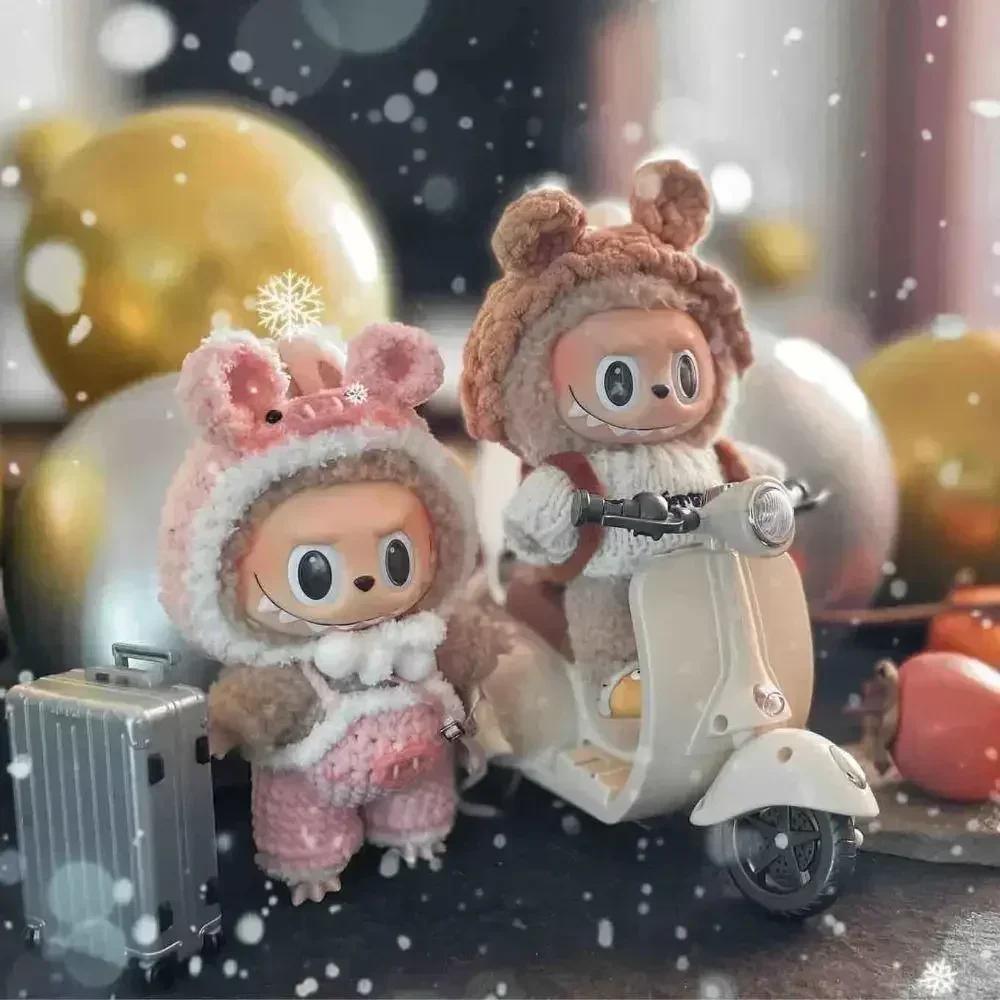 Mini vélo électrique poupée moto rotatif jouet pour enfants pour Labubu jouet moteur accessoires de poupée créatifs