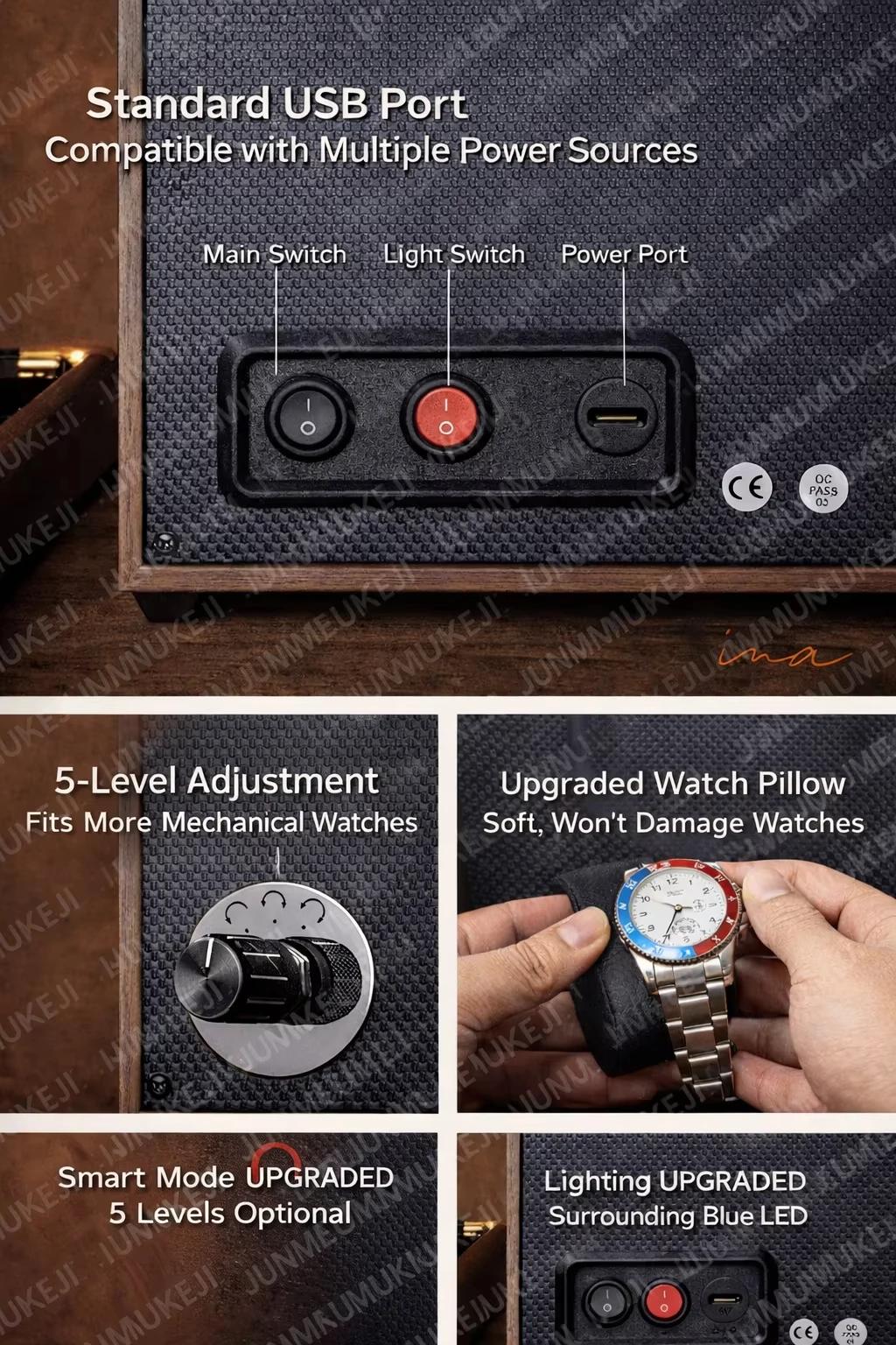 Boîte à remontoir de montres pour montres automatiques