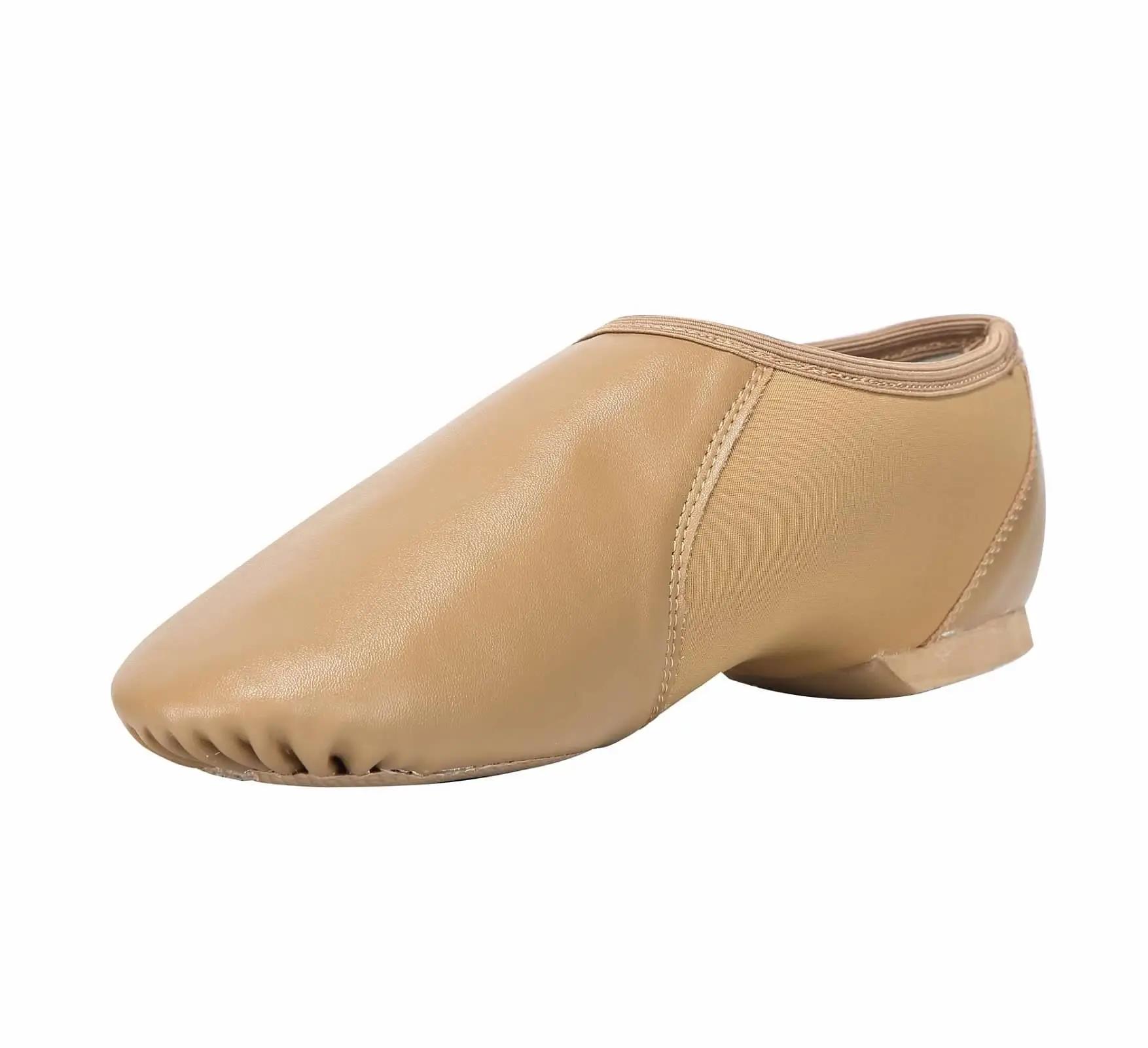 Chaussures jazz enfiler élastique circulaire danse femmes hommes confort souplesse