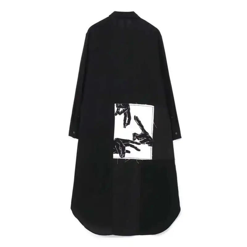 HKSH printemps automne nouveau homme marée Chic Yamamoto chemise foncée tissé à la main longueur moyenne ample unisexe Y