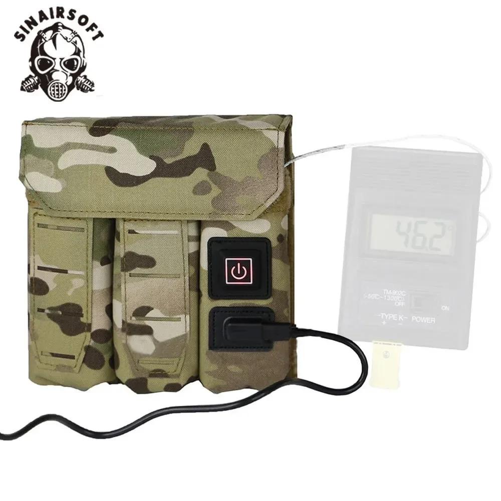 SINAIRSOFT 9mm tactique Triple pochette pour magazines fonction plus chaude étui pistolet USB puissance température régl