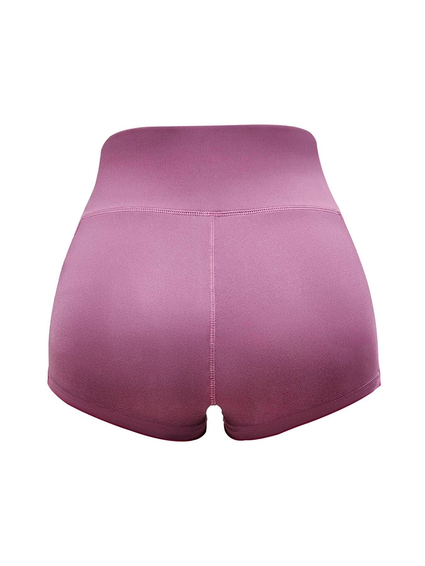 Short de yoga taille haute élastique pour femme - Poche latérale levage hanche course fitness