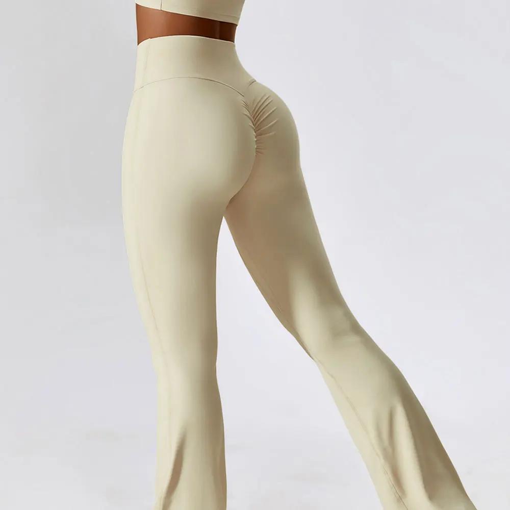 Pantalon large femme leggings yoga - Taille haute et évasé décontracté