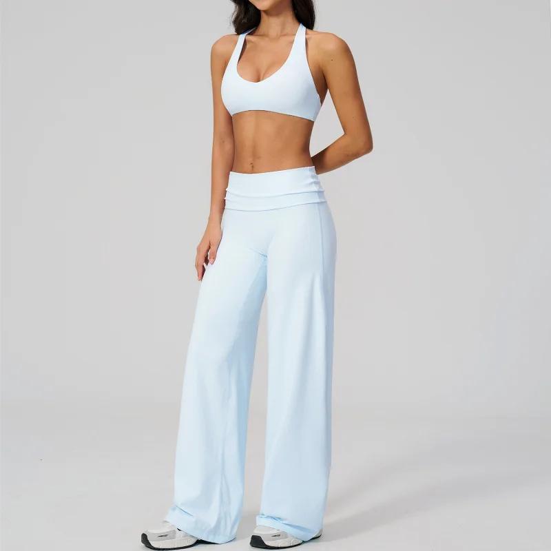 Ensemble de survêtement pour femme, mode estivale décontractée, dos élégant, ensemble 2 pièces sexy, tenue de sport pour femme, gym et fitness