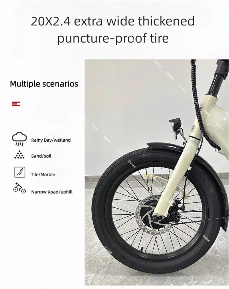 Tricycle de vélo électrique pliable à 3 roues pour adultes hors route avec panier de chargement
