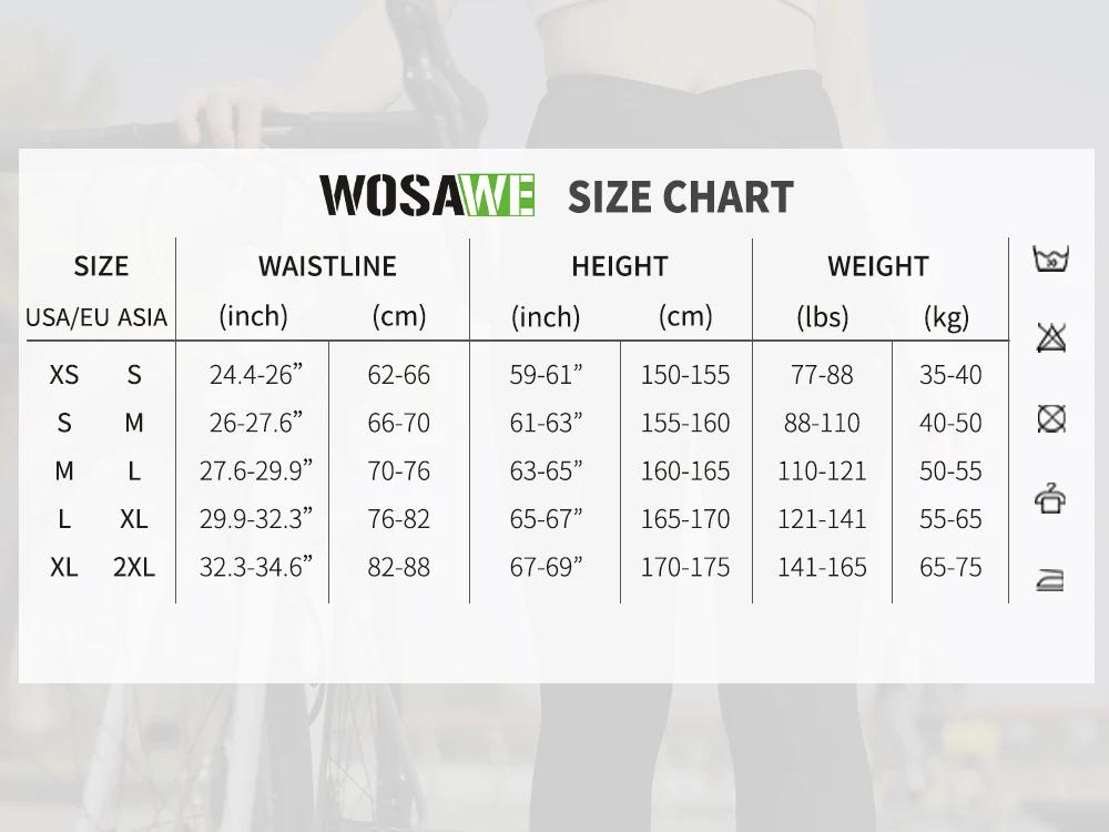 WOSAWE femmes pantalons de cyclisme coupe-vent rembourré
