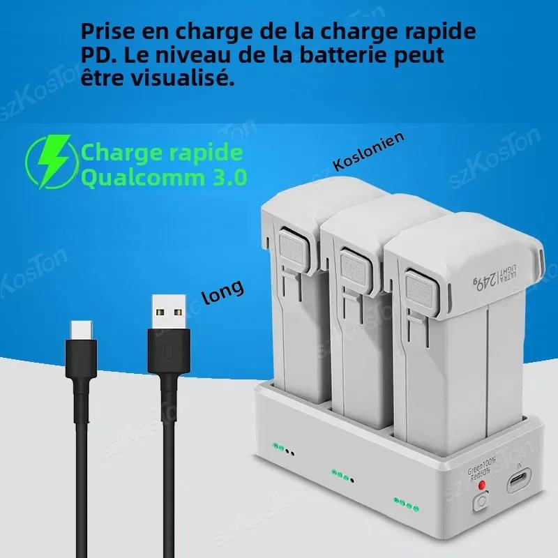 Hub de charge bidirectionnel à trois canaux pour DJI Mini 5 Pro/Mini 4