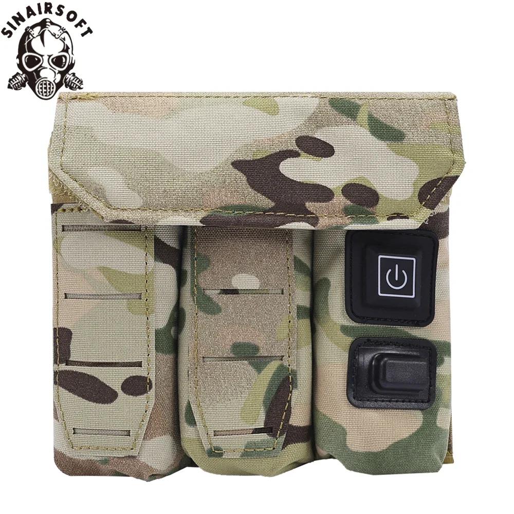 SINAIRSOFT 9mm tactique Triple pochette pour magazines fonction plus chaude étui pistolet USB puissance température régl
