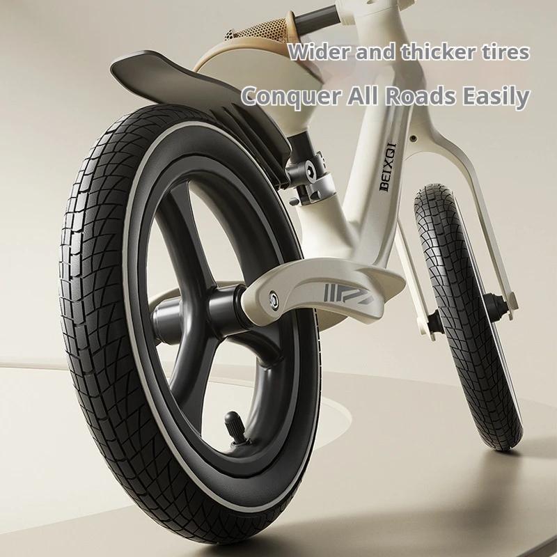 Vélo d'équilibre pour enfants sans pédales, pour les 1 à 8 ans, avec pneus gonflables, cadre en nylon et fibre de verre, poignées antidérapantes en silicone, siège confortable