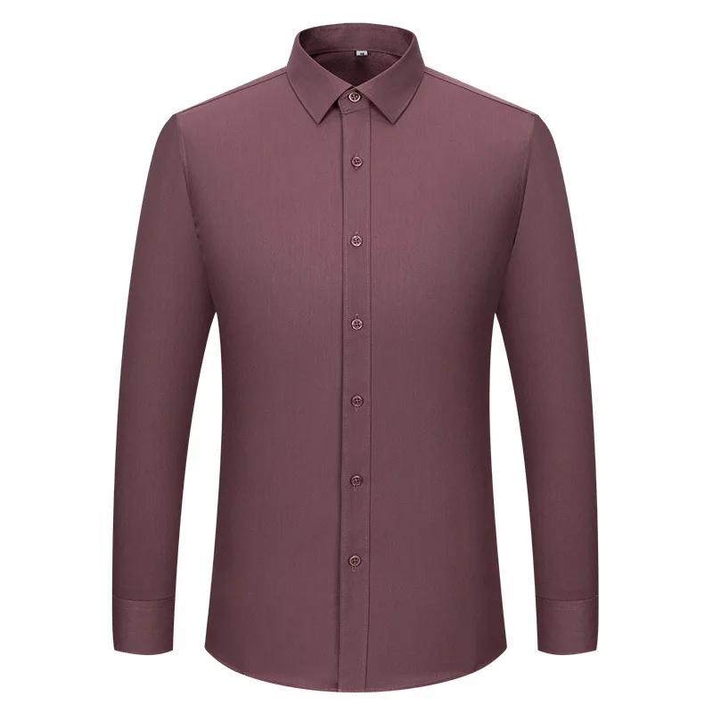 4XL 5XL 6XL 7XL 8XL chemise à carreaux en Fiber de bambou rayé bleu décontracté affaires