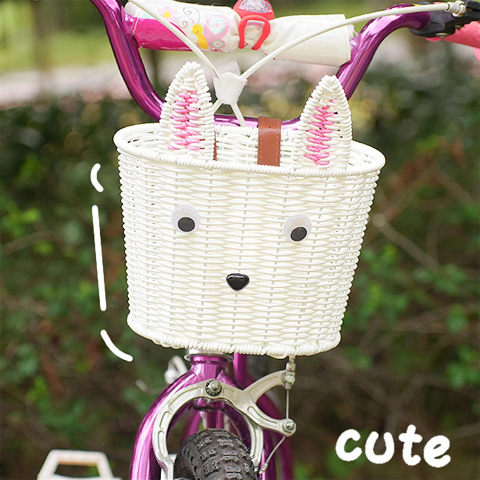 Panier avant de vélo tressé vintage pour vélo d'équilibre