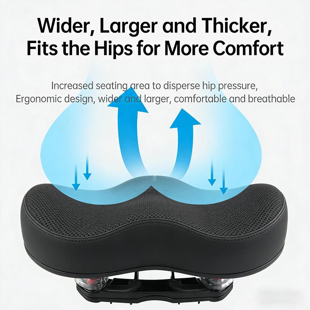 Selle de vélo, absorption des chocs hautement élastique