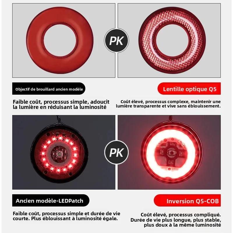 Feu arrière intelligent ROCKBROS pour vélo