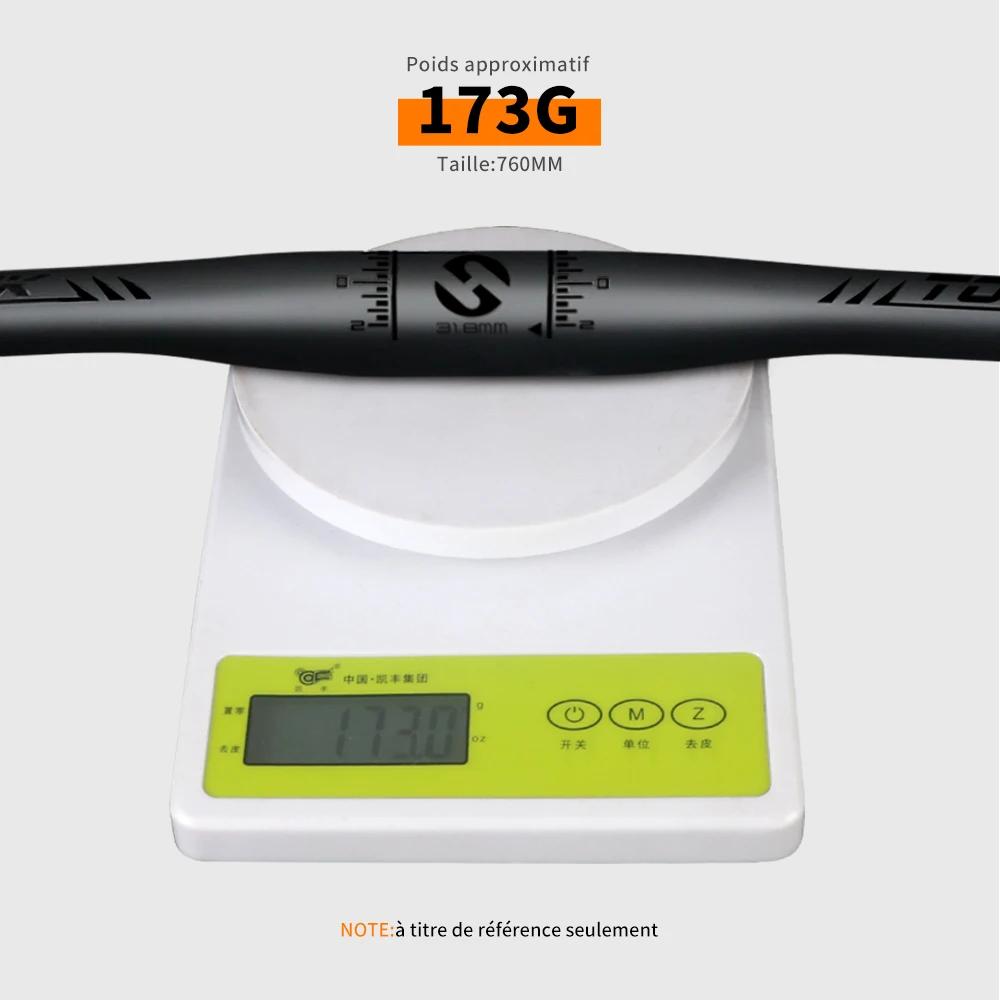 TOSEEK – guidon de vtt en carbone noir mat pour accessoires de vélo de montagne