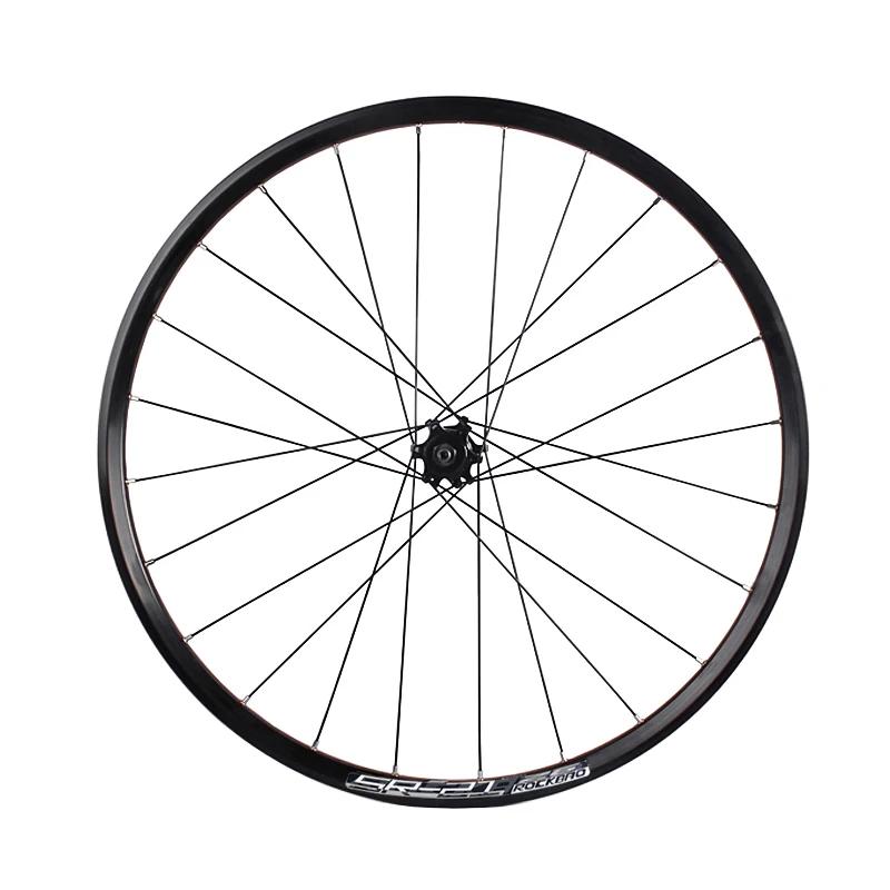Roue de vélo de montagne 26/27,5/29 pouces, six goujons, tirage droit, 2 roulements, 8-11 vitesses, 24H, en alliage d'aluminium TAOKAS MTB