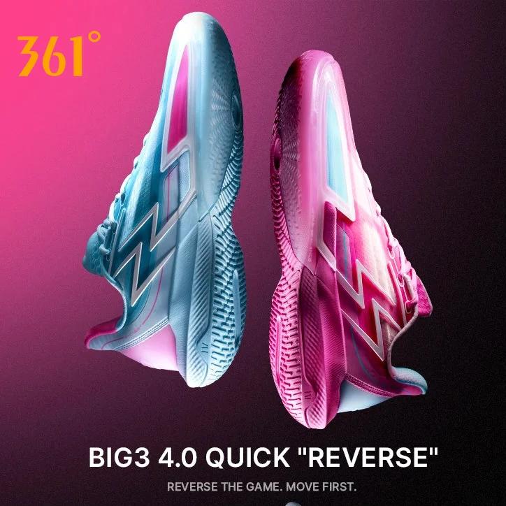 Chaussures de basket 361 degrés BIG3 4.0 rapide pour homme résistantes à l'usure