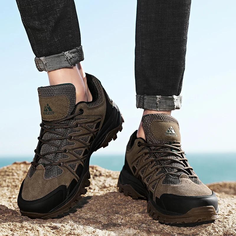 Chaussures de randonnée plein air homme HIKEUP - Bottes trekking baskets camping résistantes usure montagne