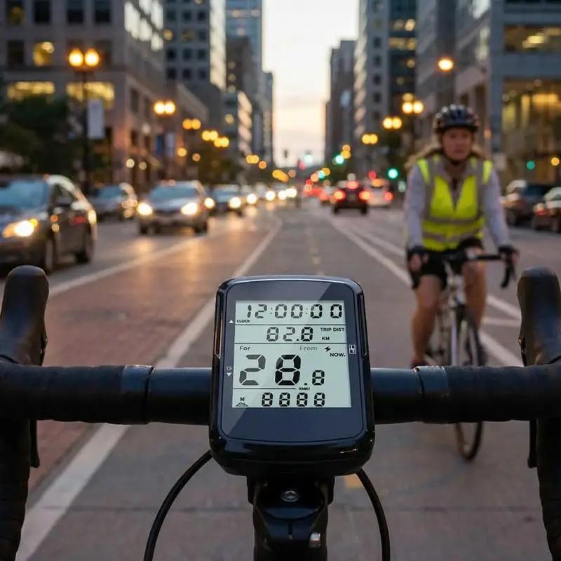 Ordinateur GPS pour vélo, compteur de vitesse sans fil 24 pouces, odomètre étanche pour le cyclisme longue distance et l'entraînement