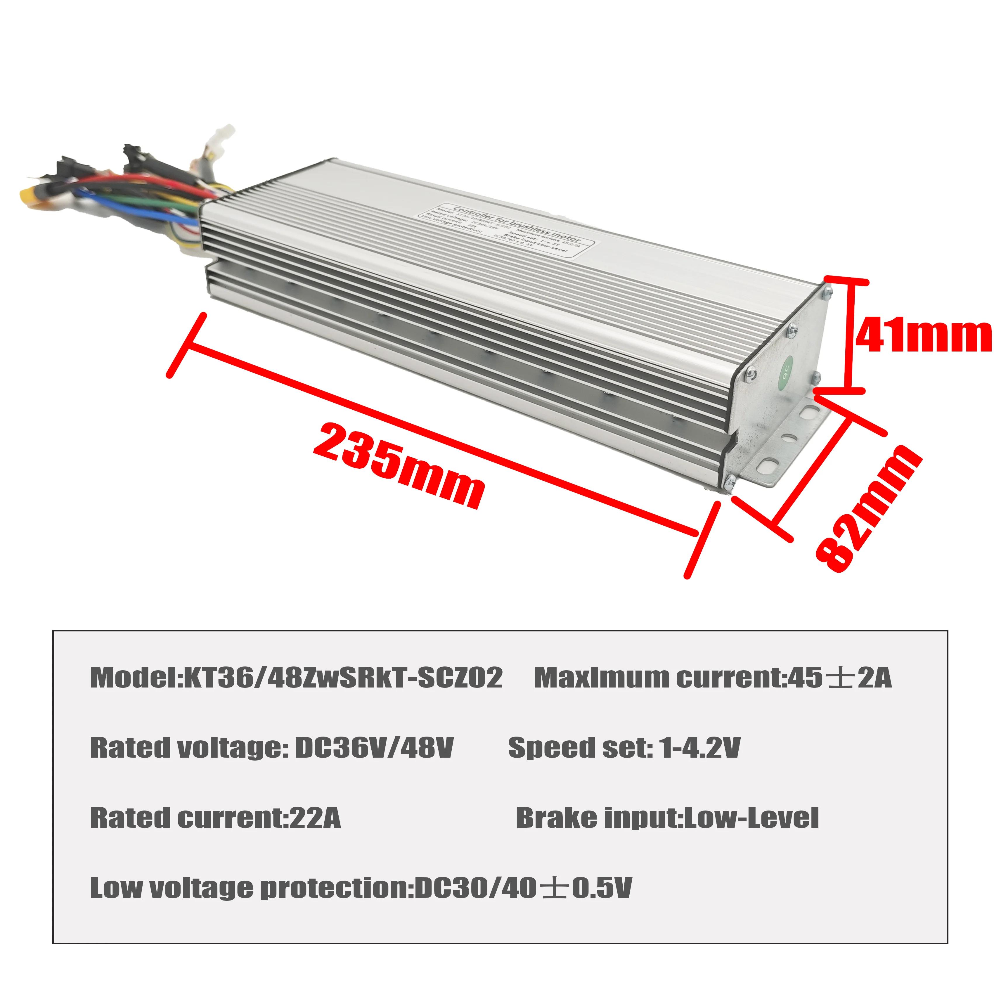 KT Ebike 36V/48V 1500W 1800W 45A Kit de bricolage de vélo électrique contrôleur cc sans brosse Conversion régénératrice